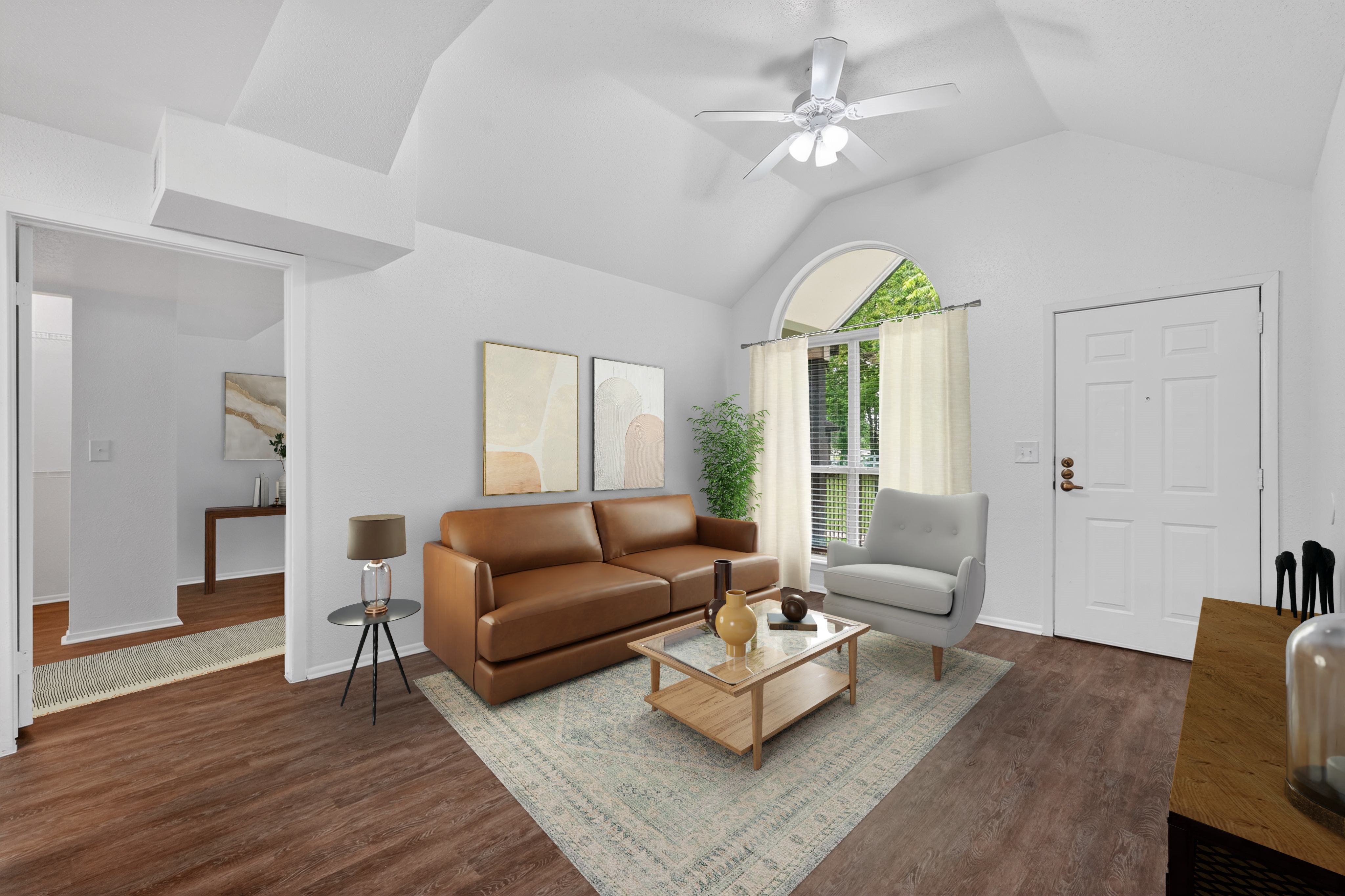 Living room at Dayton Park Apartments in Dayton TX
